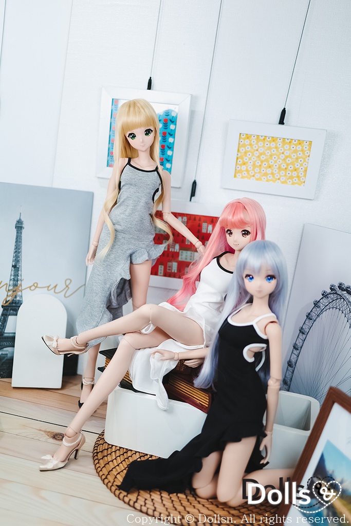 ノースリーブドレス グレー 1/3 SD