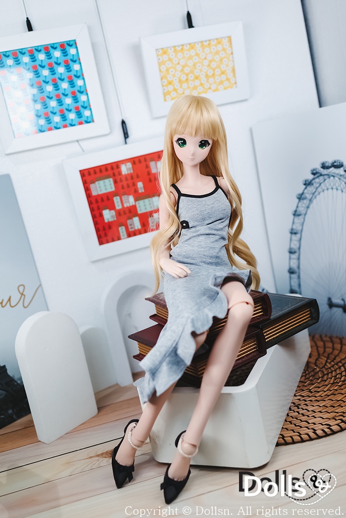 ノースリーブドレス グレー 1/3 SD
