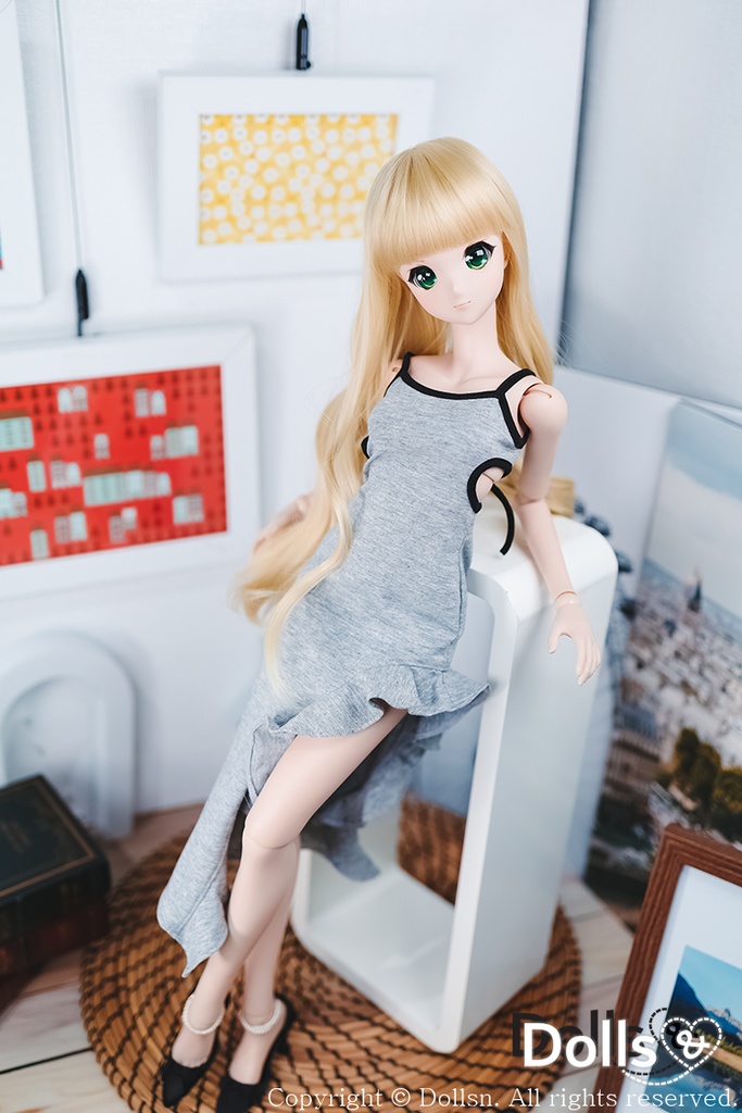 ノースリーブドレス グレー 1/3 SD