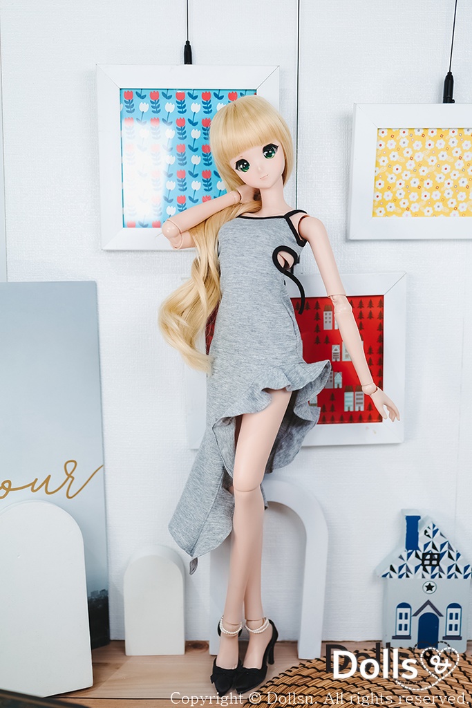ノースリーブドレス グレー 1/3 SD