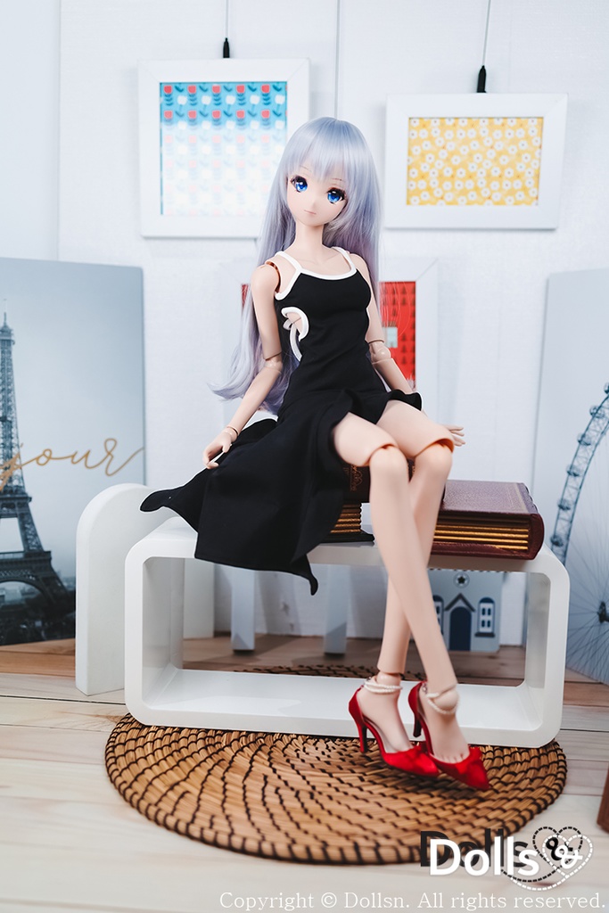 ノースリーブドレス ブラック 1/3 SD