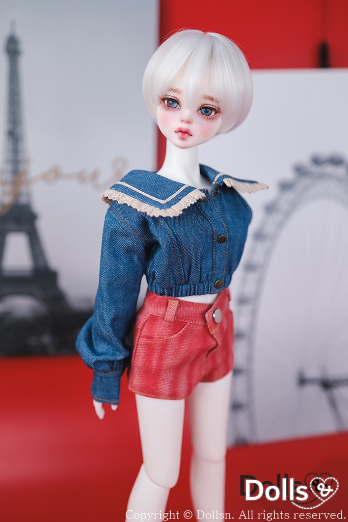 フリル カラー ジャケットブルー 1/4 MSD