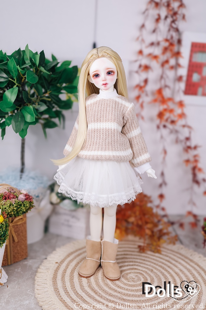ニット ベージュ 1/4 MSD