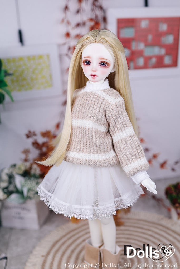 ニット ベージュ 1/4 MSD