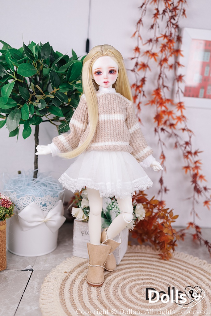 ニット ベージュ 1/4 MSD