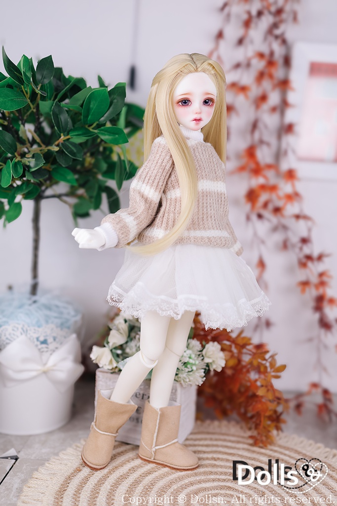 ニット ベージュ 1/4 MSD