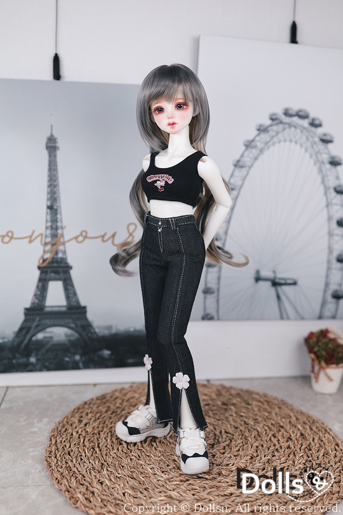 フレアパンツ ブラック 1/4 MSD