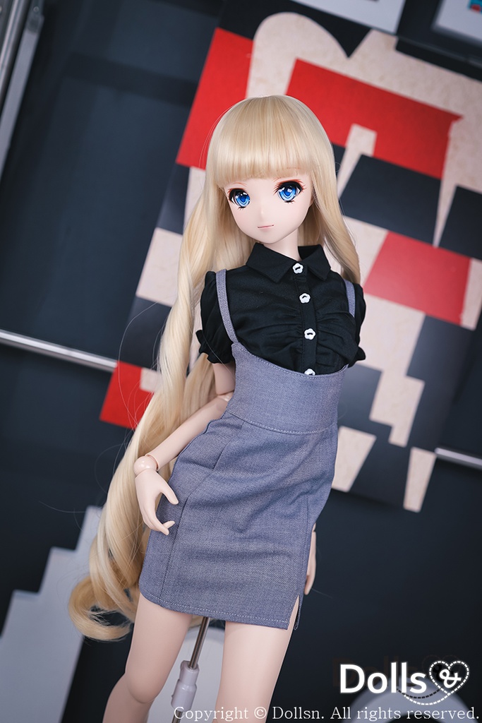 サスペンダースカートグレー 1/3 SD