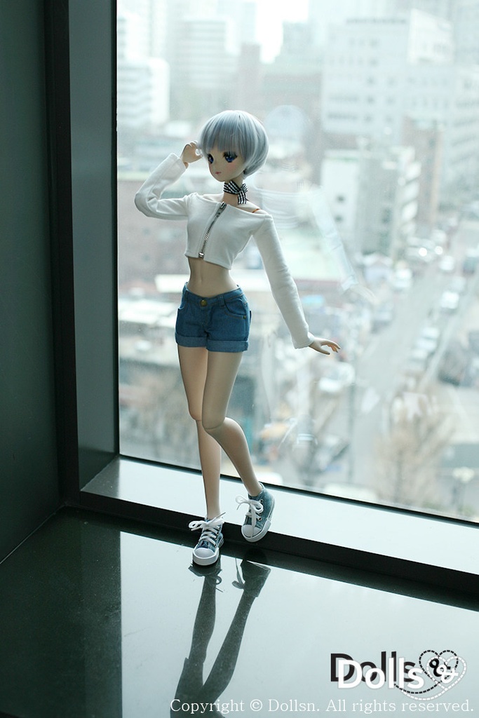 オフショルダーファスナー付きトップス 1/3 SD