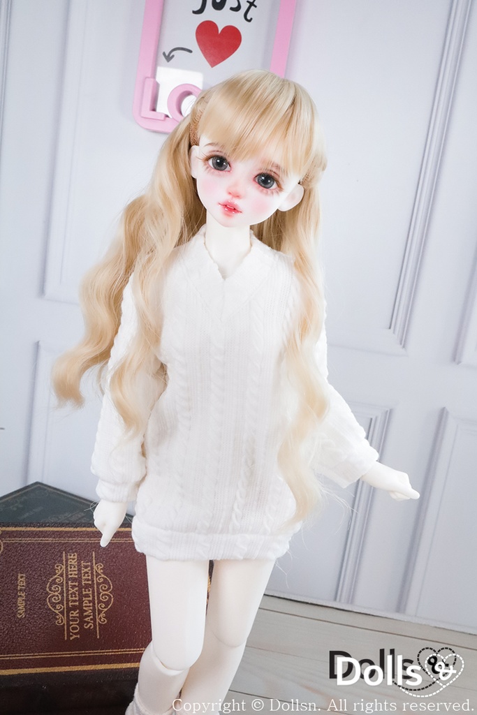 ロングニットホワイト1/4 MSD