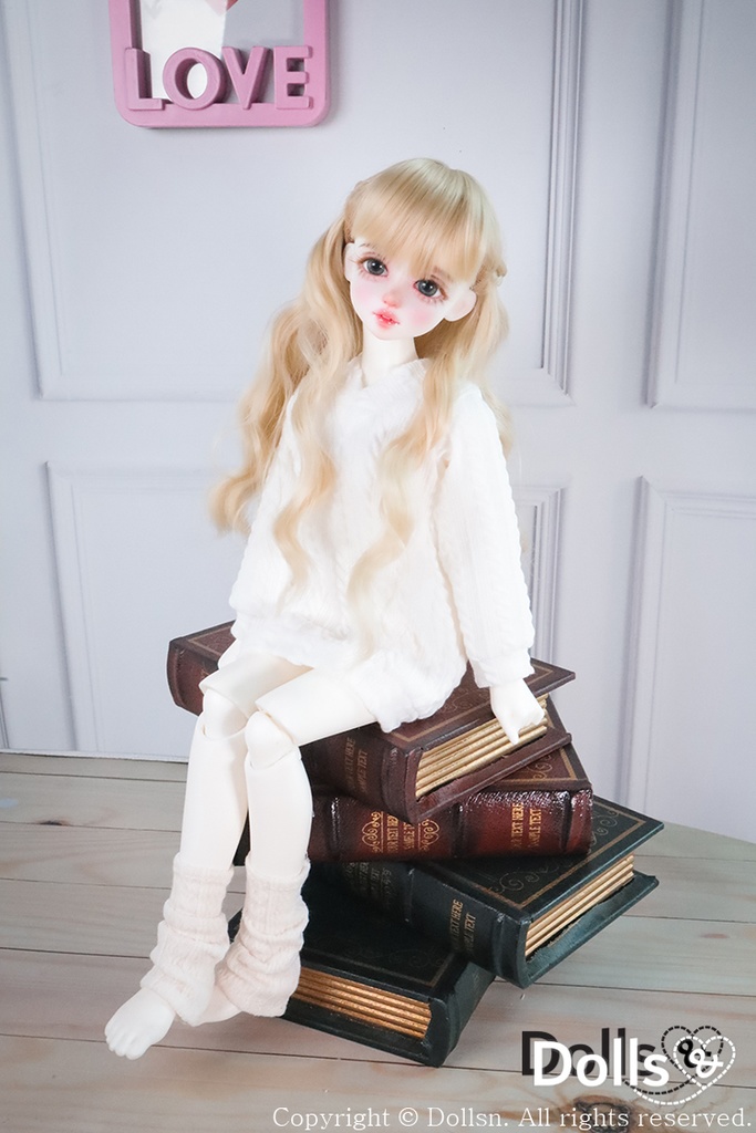 ロングニットホワイト1/4 MSD