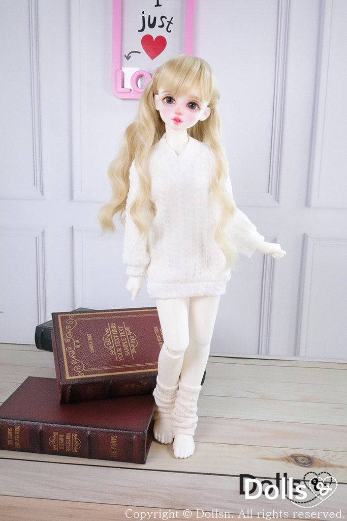 ロングニットホワイト1/4 MSD