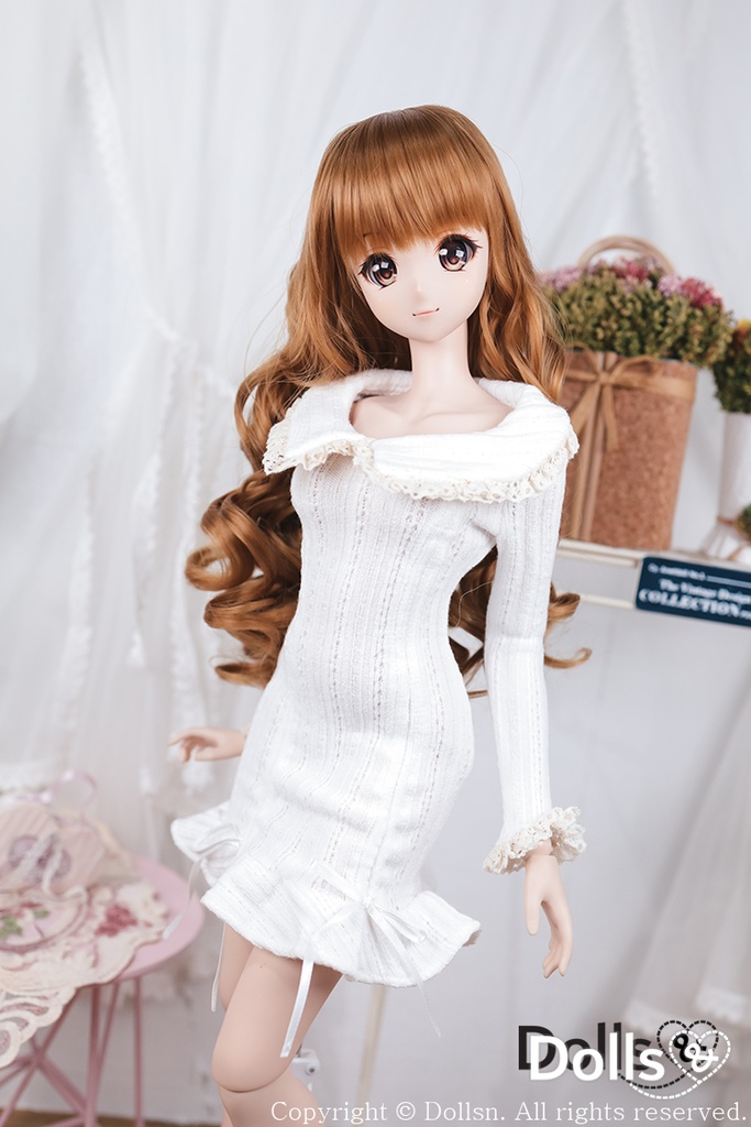 ニット ワンピース ホワイト 1/3 SD