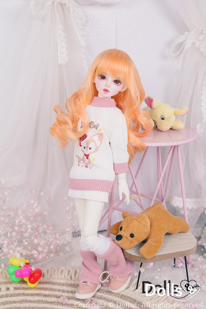ロング シャツ ウォーマーピンク 1/6 USD