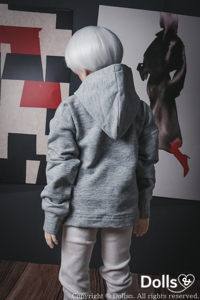 フード付きTシャツグレー 1/4 MSD
