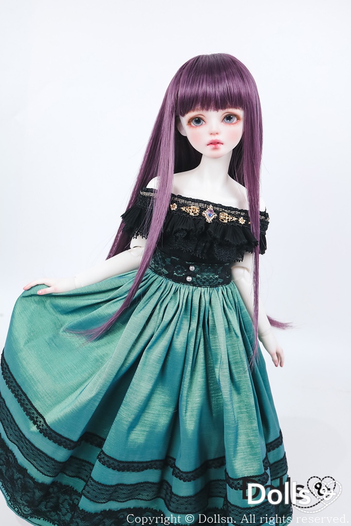 MSD SDMサイズ耐熱ウイッグ 7~8インチ ロングストレート WMM-024 (バイオレット)