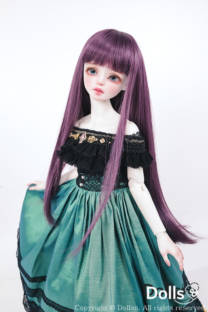 MSD SDMサイズ耐熱ウイッグ 7~8インチ ロングストレート WMM-024 (バイオレット)