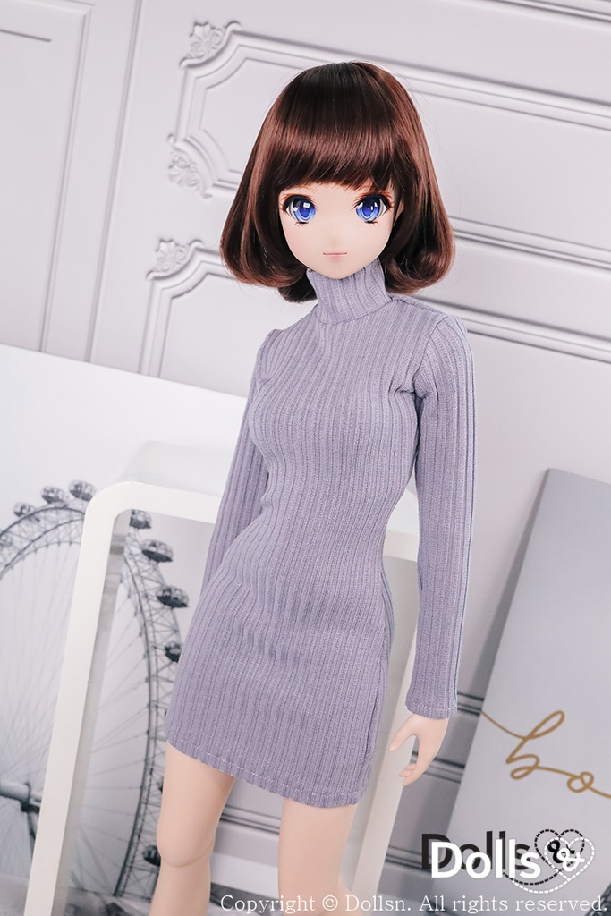  ニットワンピースグレー1/3 SD