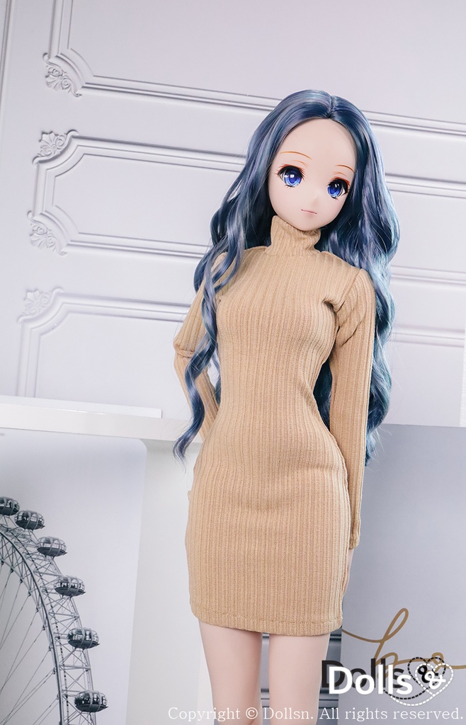 ニットワンピースベージュ1/3 SD