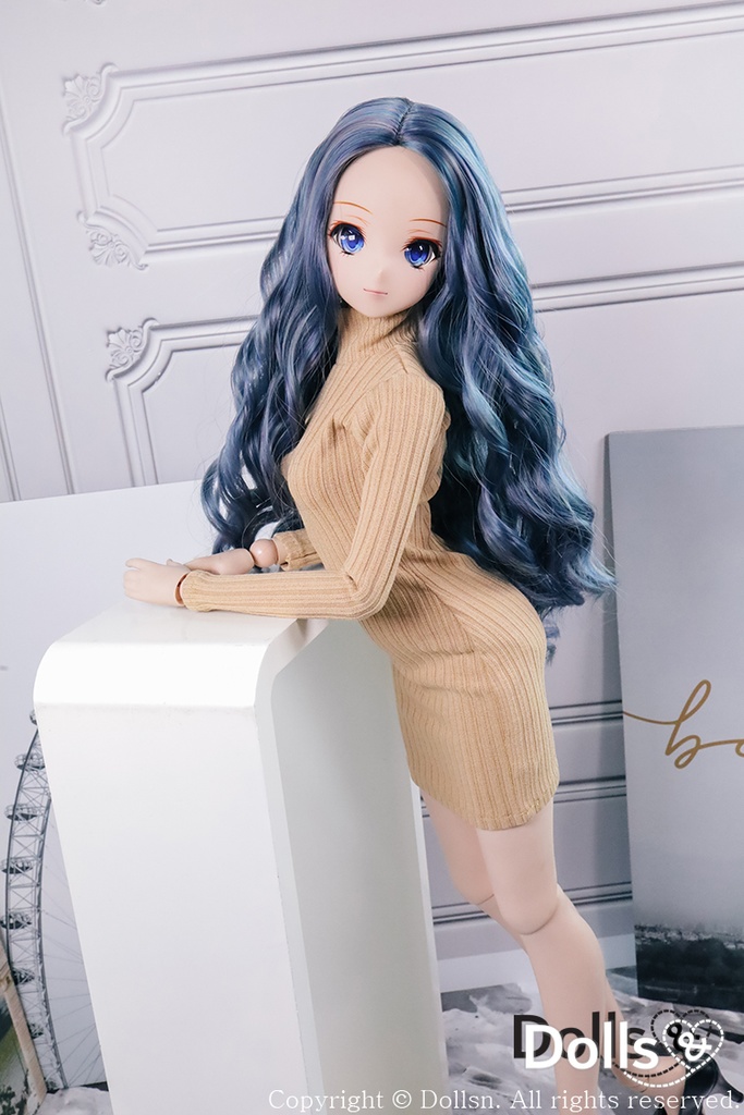 ニットワンピースベージュ1/3 SD