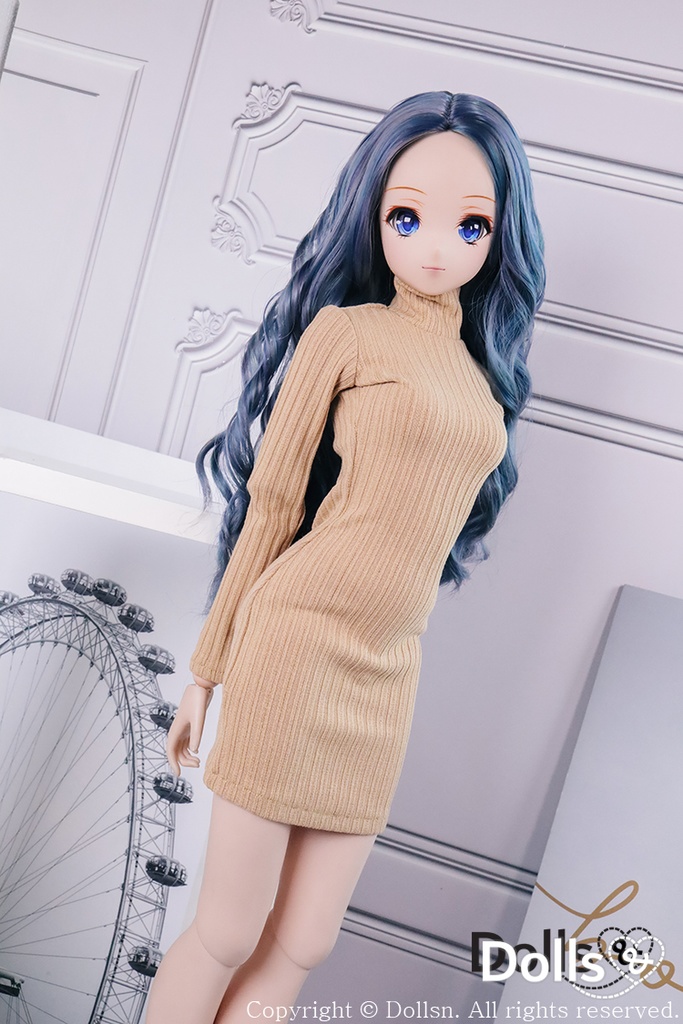 ニットワンピースベージュ1/3 SD