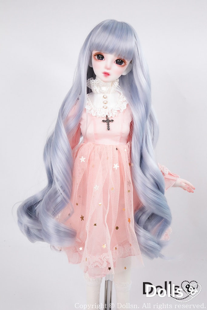  MSD SDMサイズ耐熱ウイッグ 7~8インチ WMM-022 (ブルーシルバー)