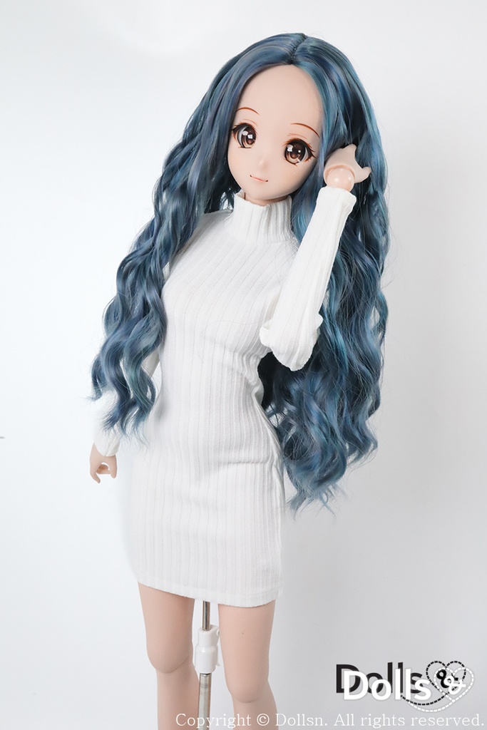 SD DDサイズ耐熱ウイッグ 8~9インチWM-037 (ブルー グレー)