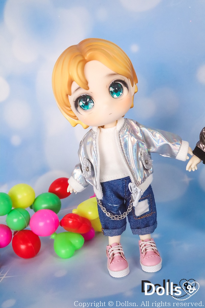 ジャケットパンツセットシルバー1/12 オビツ11