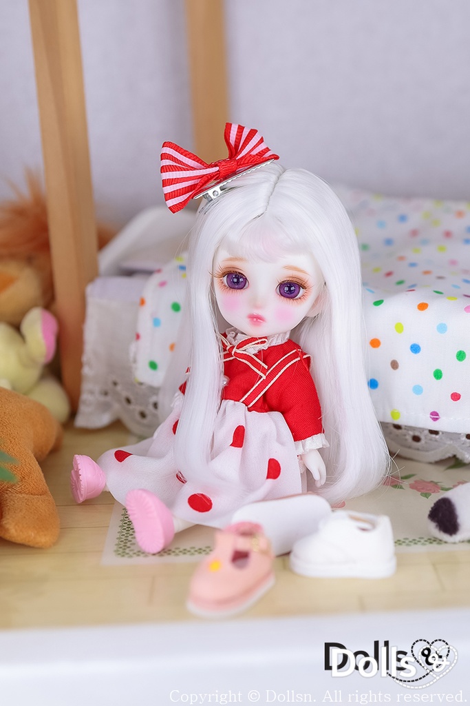 水玉 ワンピース1/12 オビツ11