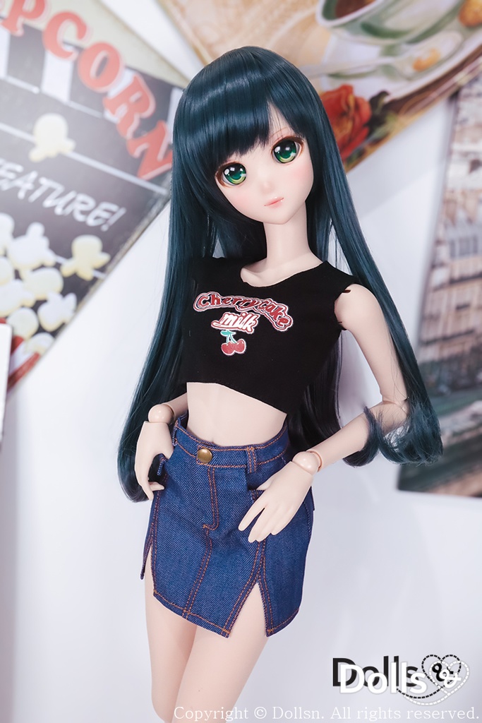 Vカットミニスカートブルー1/3 SD