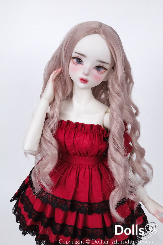 MSD SDMサイズ耐熱ウイッグ 7~8インチ WMM-037 (ベージュピンク)