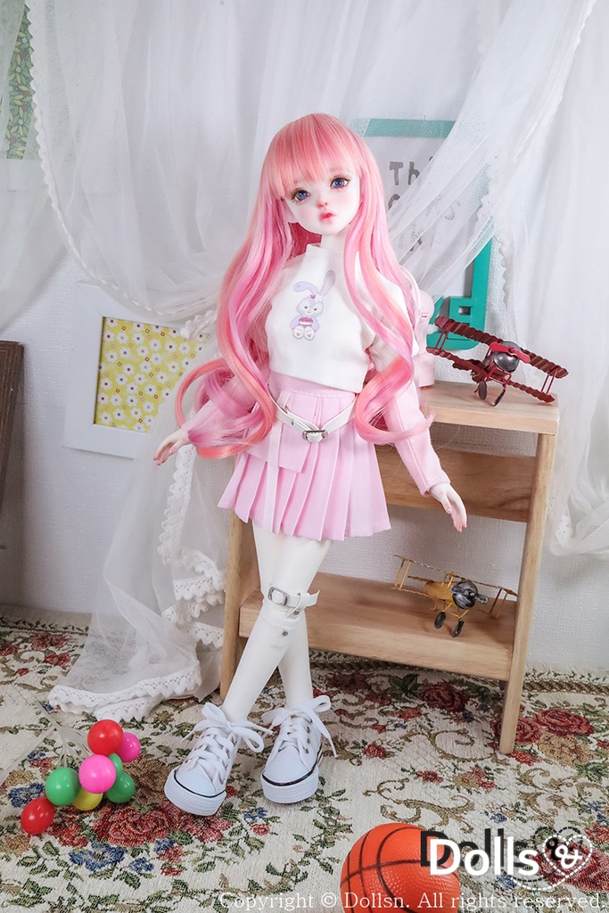 ゴシックシャツとプリーツスカートセットホワイト1/4 MSD