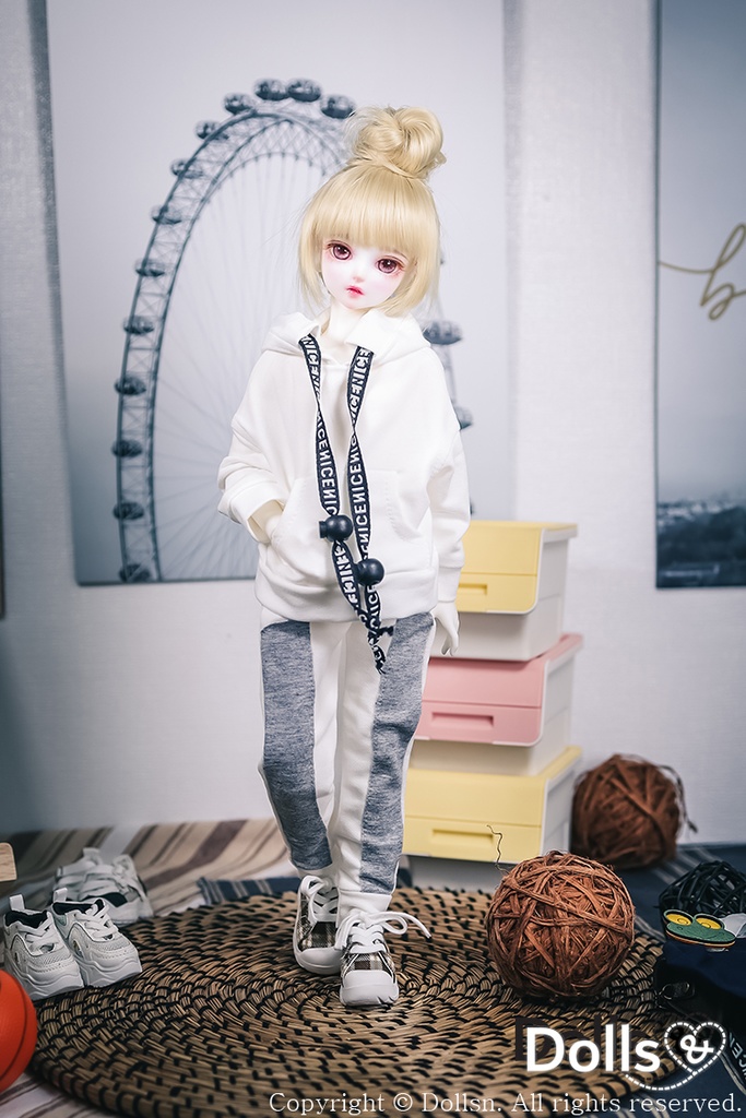 ジャージセットホワイト1/4 MSD