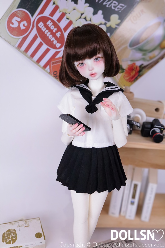 リボンセーラーセットブラック 1/4 USD