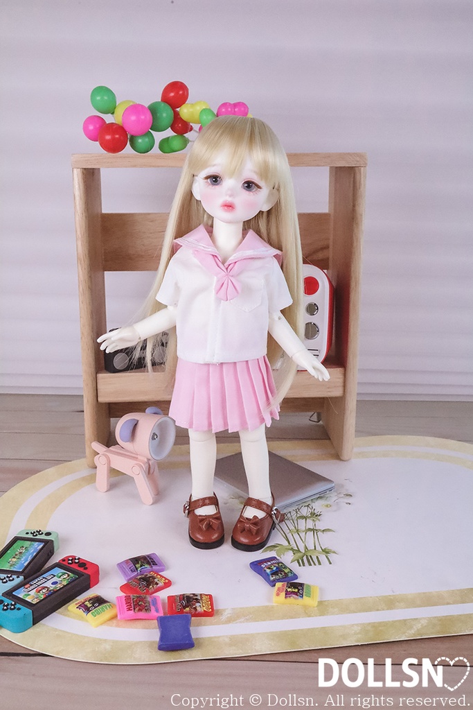 リボンセーラーセットピンク 1/6 USD