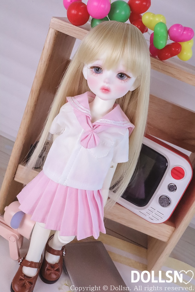 リボンセーラーセットピンク 1/6 USD