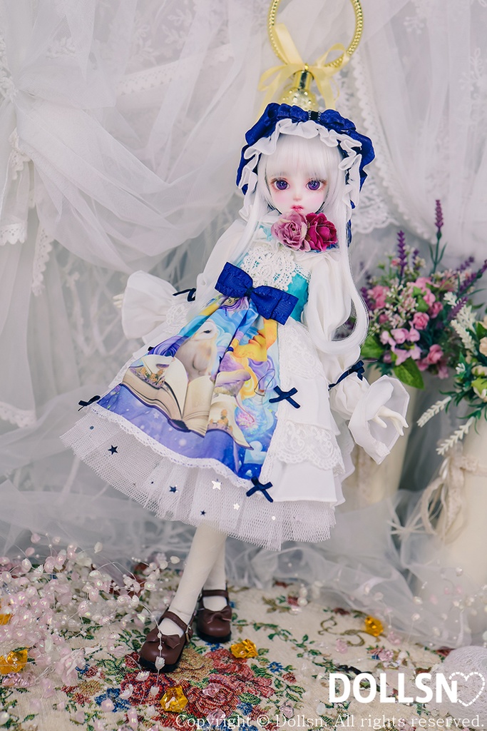  ホワイト＆ブルードレスセット 1/4 USD