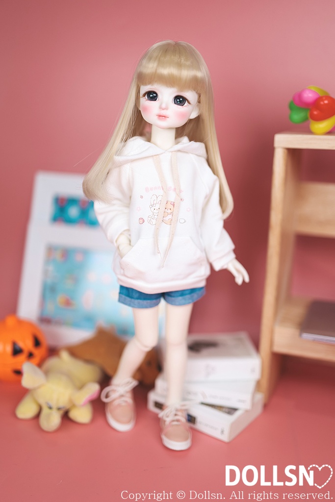 ホワイトフーディーパンツセット 1/6 USD