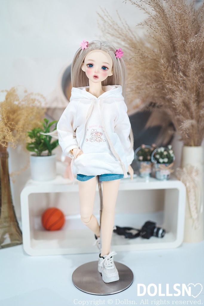 ホワイトフーディーパンツセット 1/4 USD