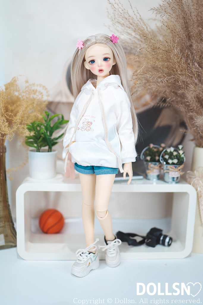 ホワイトフーディーパンツセット 1/4 USD