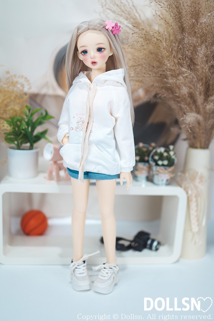 ホワイトフーディーパンツセット 1/4 USD