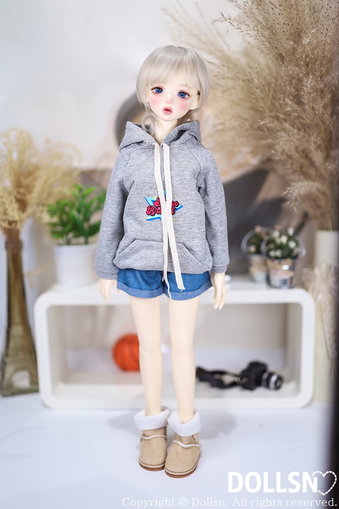グレーフーディーパンツセット 1/4 USD