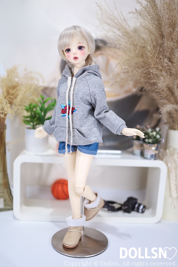 グレーフーディーパンツセット 1/4 USD