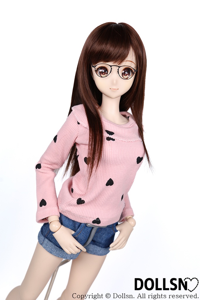 SD DDサイズ耐熱ウイッグ 8~9インチ ロングストレート WM-028 (チョコレート)