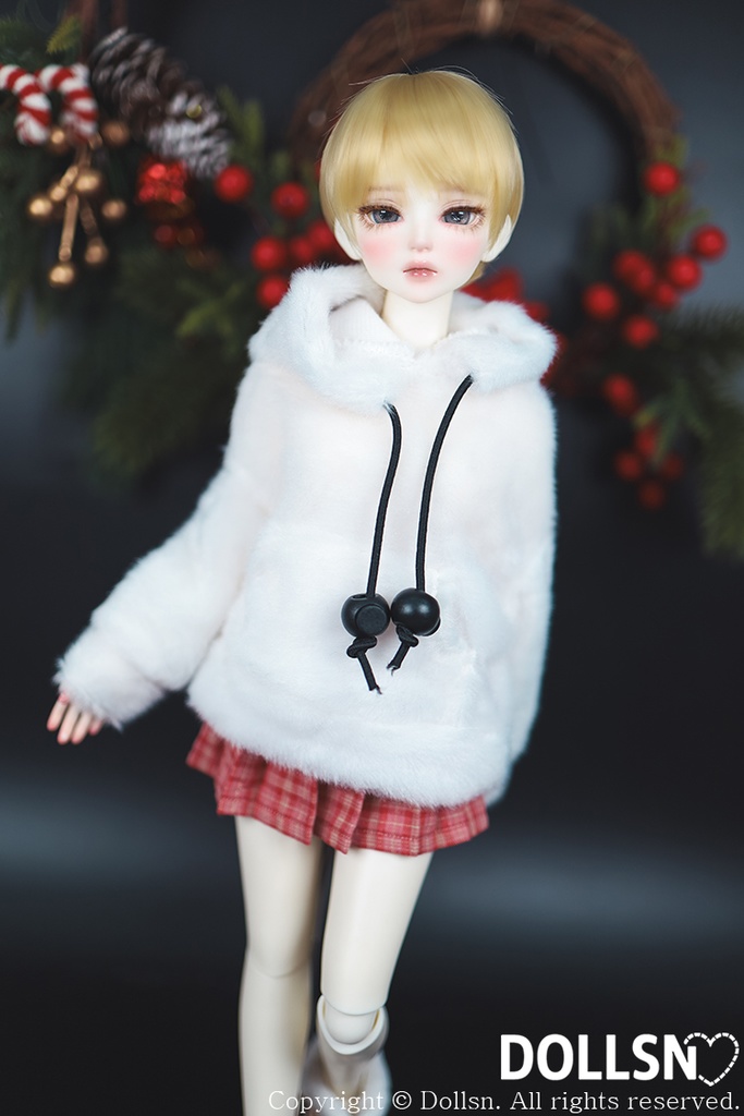 フード付きTシャツホワイト 1/4 MSD