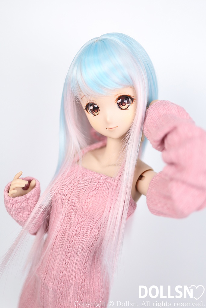 SD DDサイズ耐熱ウイッグ 8~9インチ WM-028 (コットンキャンディ)