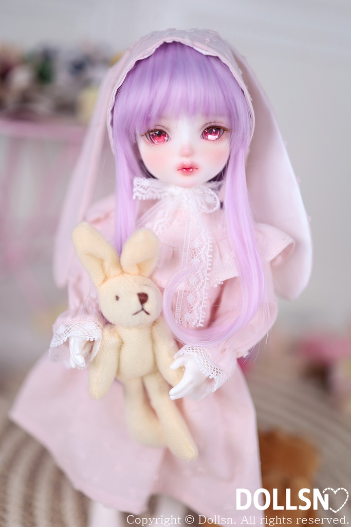 うさぎワンピースセットピンク 1/6 USD