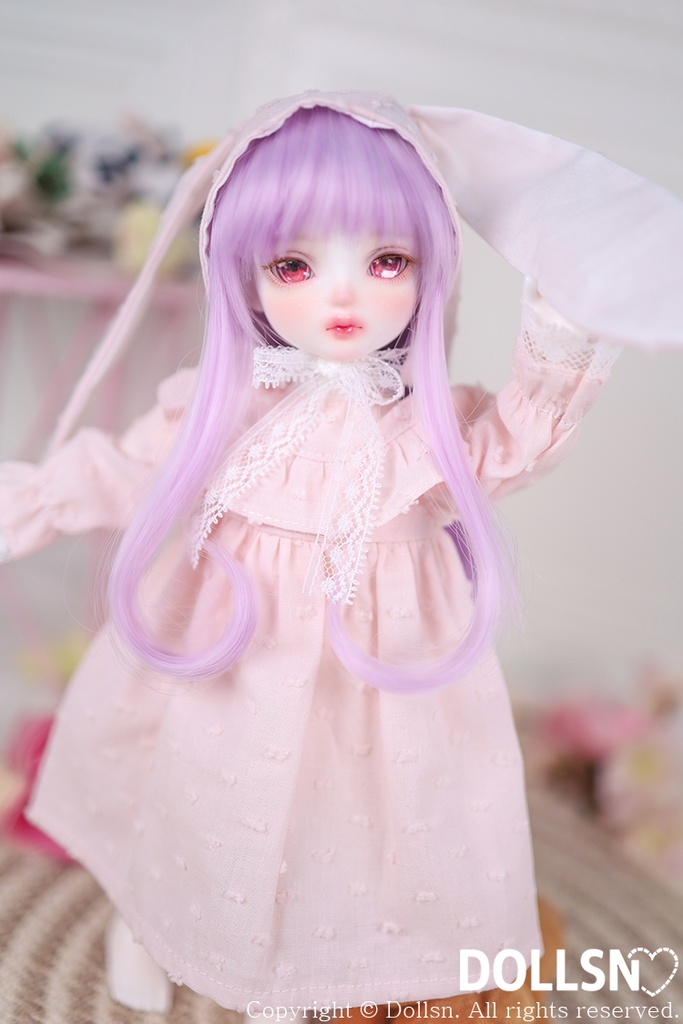 うさぎワンピースセットピンク 1/6 USD
