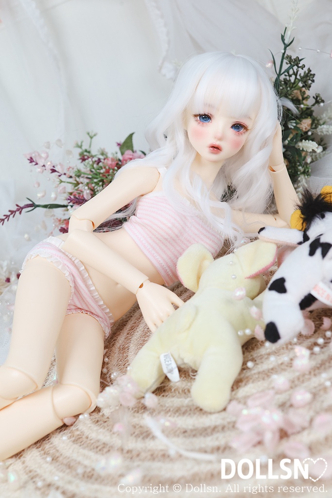 ピンクのボーダー柄下着セット1/4 MSD