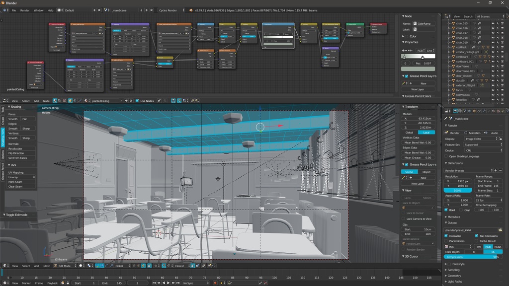 Flat_for2.7x (Blenderテーマファイル)